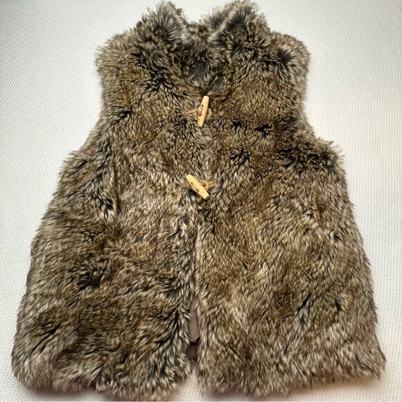 Zara girls faux fur vest